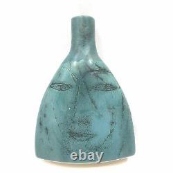 Vtg Pirgo Nylander Findland Art Pottery Face Vase Studio Handcrafted