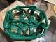 Vtg Post Modern Green Brutalist Ceramic Abstract MCM braided Art Bowl 10