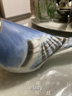 Vtg RARE Andersen Design Studio Bluejay Blue Jay Art Pottery Bird Figurine 11