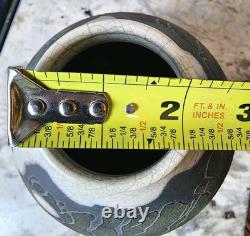 Vtg Raku Studio Iridescent Art Pottery Vase Vessel Signed Stunning Color