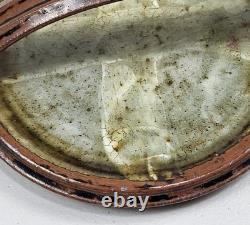 Vtg Rare Studio Art Pottery Plate Tray Handle 7 Stoneware Collector Signed USA