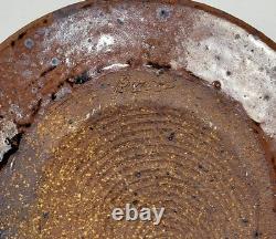 Vtg Rare Studio Art Pottery Plate Tray Handle 7 Stoneware Collector Signed USA