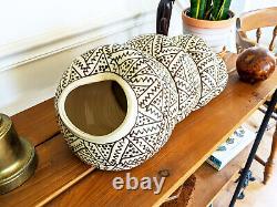 Vtg Roy Hamilton for Saks 5th Avenue Biomorphic Cornucopia Snail Pottery Shell