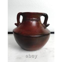 Vtg Signed Rose Williams Navajo Dine Pinon Pitch Pottery Vase Native American