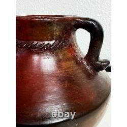 Vtg Signed Rose Williams Navajo Dine Pinon Pitch Pottery Vase Native American