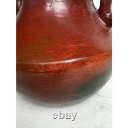 Vtg Signed Rose Williams Navajo Dine Pinon Pitch Pottery Vase Native American