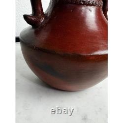 Vtg Signed Rose Williams Navajo Dine Pinon Pitch Pottery Vase Native American