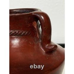 Vtg Signed Rose Williams Navajo Dine Pinon Pitch Pottery Vase Native American