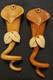 Vtg. Signed Studio Pottery Boys Calla Lily Pair (2) wall pockets Vase-Stunning