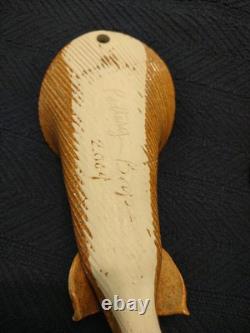 Vtg. Signed Studio Pottery Boys Calla Lily Pair (2) wall pockets Vase-Stunning