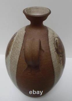 Vtg Signed Wishon Harrell California Midcentury Modern Studio Pottery 12 Vase