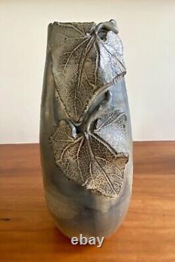 Vtg Studio Art Pottery MCM Mid Century Modern Brutalist Vessel Vase 1960's