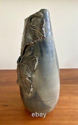 Vtg Studio Art Pottery MCM Mid Century Modern Brutalist Vessel Vase 1960's