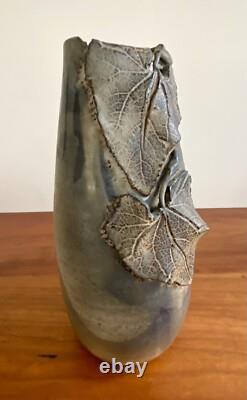 Vtg Studio Art Pottery MCM Mid Century Modern Brutalist Vessel Vase 1960's