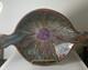 Vtg. Studio Earthenware Signed Potters Brown Candy Wrap Pottery Sculptural Piece