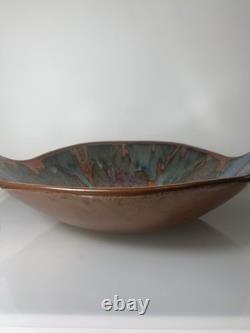 Vtg. Studio Earthenware Signed Potters Brown Candy Wrap Pottery Sculptural Piece