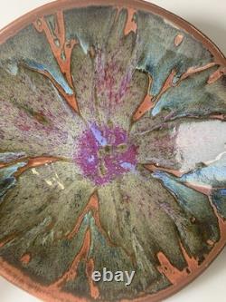 Vtg. Studio Earthenware Signed Potters Brown Candy Wrap Pottery Sculptural Piece