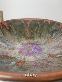 Vtg. Studio Earthenware Signed Potters Brown Candy Wrap Pottery Sculptural Piece