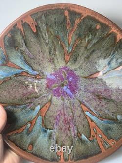 Vtg. Studio Earthenware Signed Potters Brown Candy Wrap Pottery Sculptural Piece