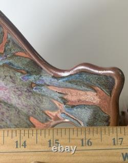 Vtg. Studio Earthenware Signed Potters Brown Candy Wrap Pottery Sculptural Piece