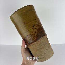 Vtg Studio Pottery Vase Ceramic Arts Calgary Canada Mid Century 10in