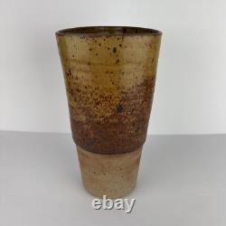Vtg Studio Pottery Vase Ceramic Arts Calgary Canada Mid Century 10in