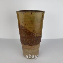 Vtg Studio Pottery Vase Ceramic Arts Calgary Canada Mid Century 10in