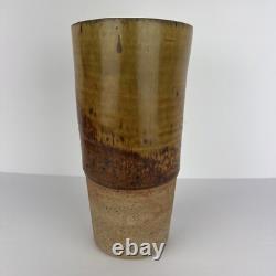 Vtg Studio Pottery Vase Ceramic Arts Calgary Canada Mid Century 10in