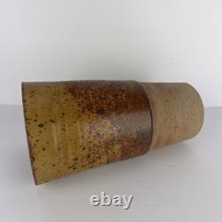 Vtg Studio Pottery Vase Ceramic Arts Calgary Canada Mid Century 10in