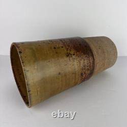 Vtg Studio Pottery Vase Ceramic Arts Calgary Canada Mid Century 10in