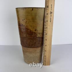 Vtg Studio Pottery Vase Ceramic Arts Calgary Canada Mid Century 10in