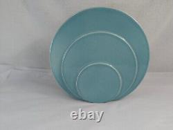 Vtg TAC Trenton Potteries Turquoise Blue Art Deco Circlet Vase G McStay Jackson