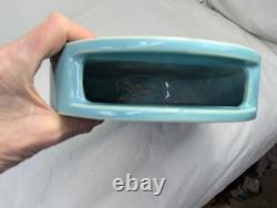 Vtg TAC Trenton Potteries Turquoise Blue Art Deco Circlet Vase G McStay Jackson