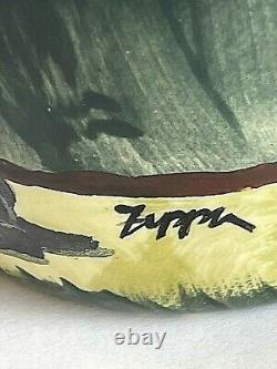 Vtg Zeppa Studios Kent Ct Hand Painted Pottery Black Lab Pitcher/vase -signed