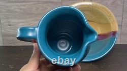 Walt Glass Studio Pottery Water Pitcher And Texas Sunset Bowl 1991 Signed Vtg