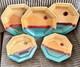 Walt Glass Texas Sunset Signed Pottery 5 Piece Plate Set Vintage Studio Art 1991