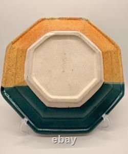 Walt Glass Texas Sunset Signed Pottery 5 Piece Plate Set Vintage Studio Art 1991