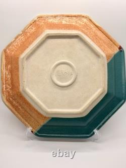 Walt Glass Texas Sunset Signed Pottery 5 Piece Plate Set Vintage Studio Art 1991