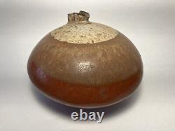 Warren Hullow Signed Vintage Mid Century Modern 3 Spout Weed Pottery Pot Signed