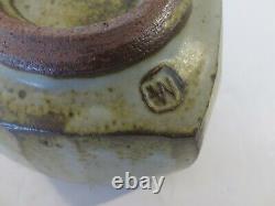 Warren Mackenzie Large Pottery Box With Mossy Glaze, Double Stamped, Pvt. Coll