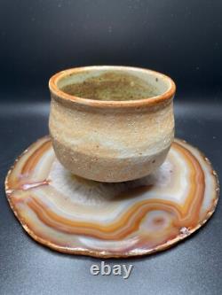 Warren Mackenzie Studio Stoneware Pottery Bowl SIGNED Shino Glaze 4 diameter