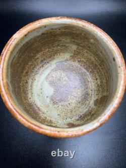 Warren Mackenzie Studio Stoneware Pottery Bowl SIGNED Shino Glaze 4 diameter