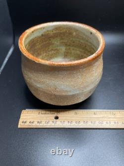 Warren Mackenzie Studio Stoneware Pottery Bowl SIGNED Shino Glaze 4 diameter