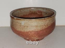 Warren Mackenzie Vintage Studio Stoneware Large Chawan Tea Bowl W Shino Glaze