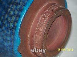 Wilhelm Kage Listed Master Ceramist Farsta Hand Crafted Rare Glaze Stem BaseBowl