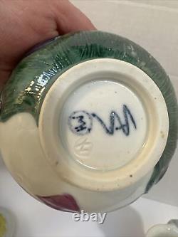 William Alexander Studio Art Pottery Creamer & Sugar Bowl Vintage Signed Rare