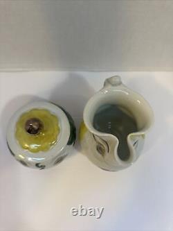 William Alexander Studio Art Pottery Creamer & Sugar Bowl Vintage Signed Rare