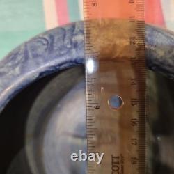 Zanesville Peters & Reed Arts & Crafts Landsun Bowl Matte Blue Grey Glaze 7.7